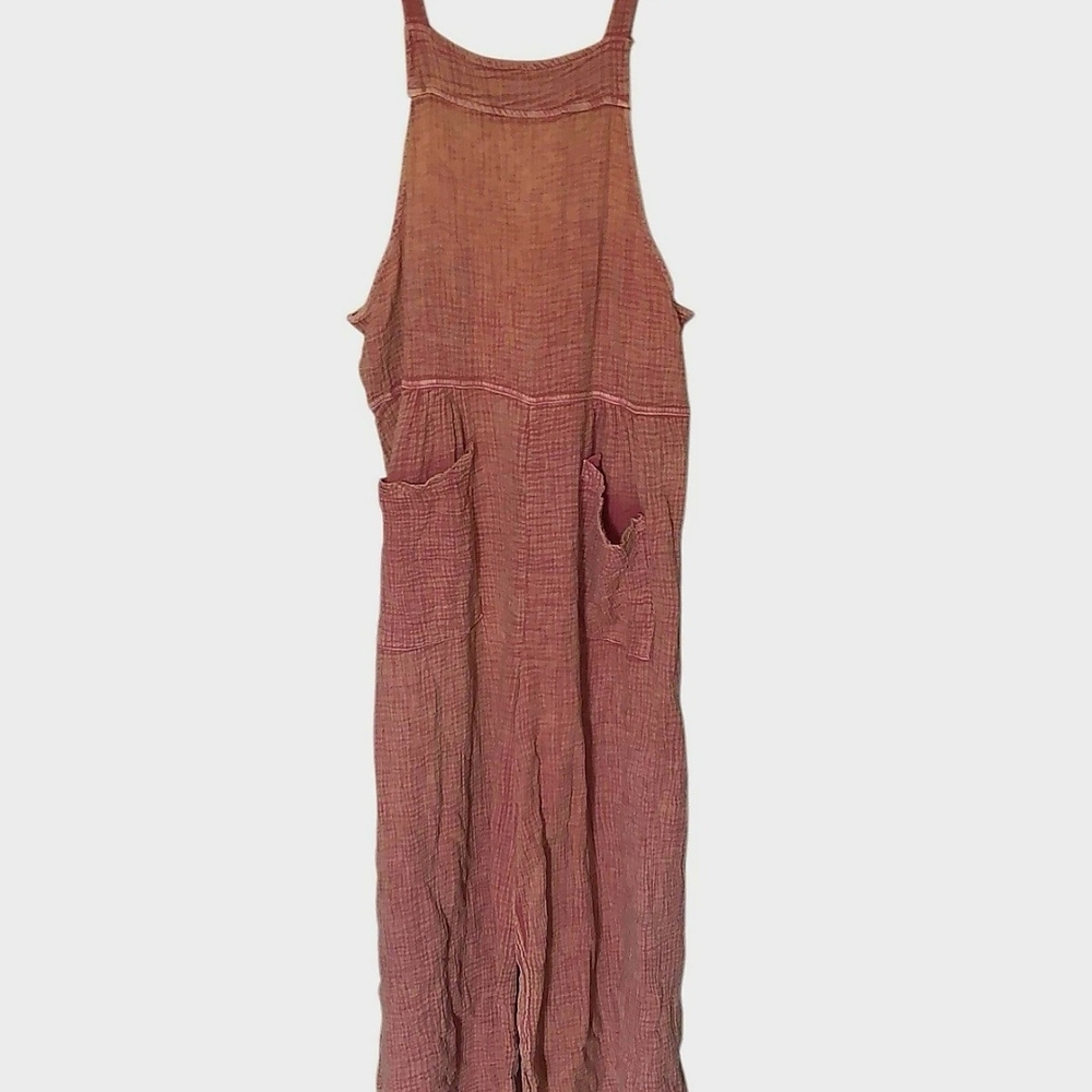 Maronie Cotton Gauze Overalls/Jumpsuit, size L but fits like XL or 2X, Pockets